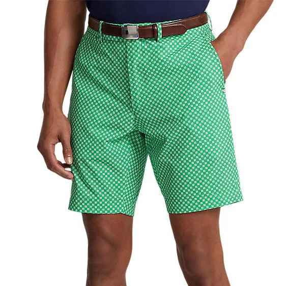 RLX Ralph Lauren Athletic Stretch Printed Golf Shorts - Vineyard Key West Geo Anti Slip Grip Technology high - rise