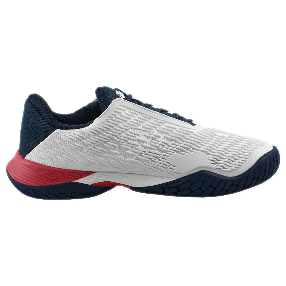 High Abrasion Rubber Comfort footbed Babolat Men's Propulse Fury 3 - White/Estate Blue