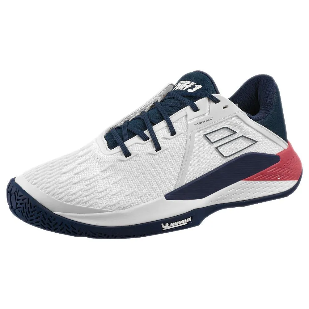 Babolat Men's Propulse Fury 3 - White/Estate Blue Thermo Regulating Layer