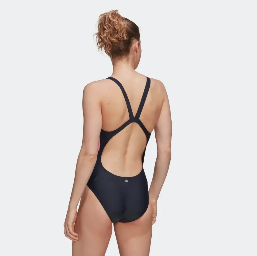 No Fuss Wear elastic waistband ADIDAS MID 3 STRIPES SWIMSUIT
