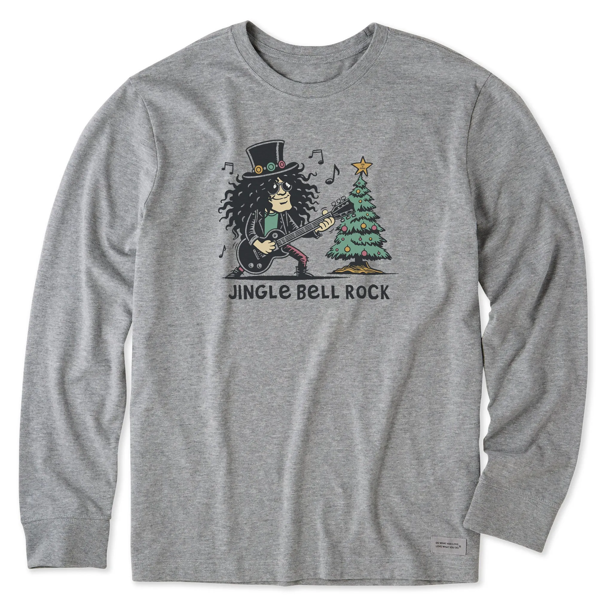 Men's Jingle Bell Rock Long Sleeve Crusher Tee Stretch Knit