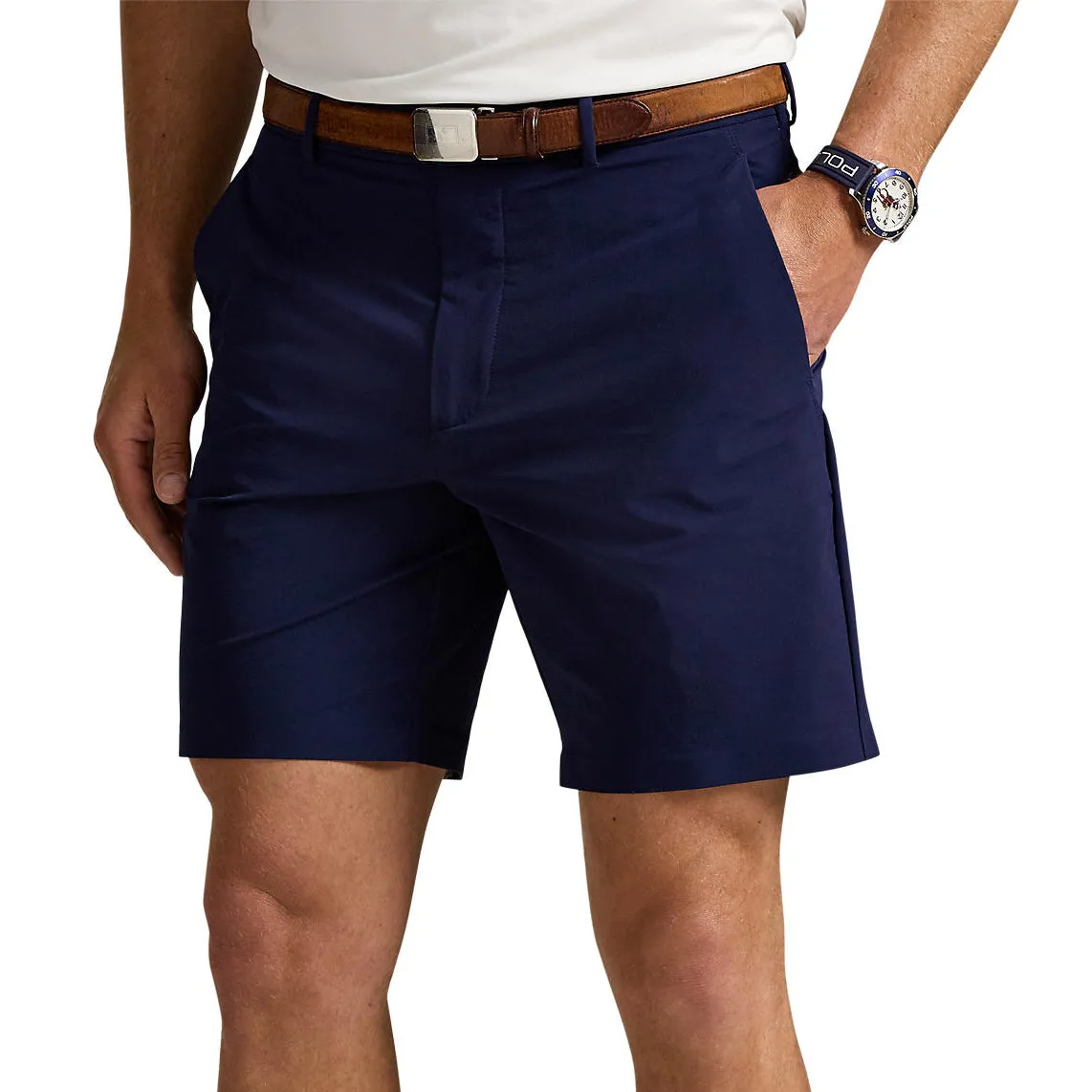 RLX Ralph Lauren Tailored Fit Stretch Performance Golf Shorts - Refined Navy Quick Motion