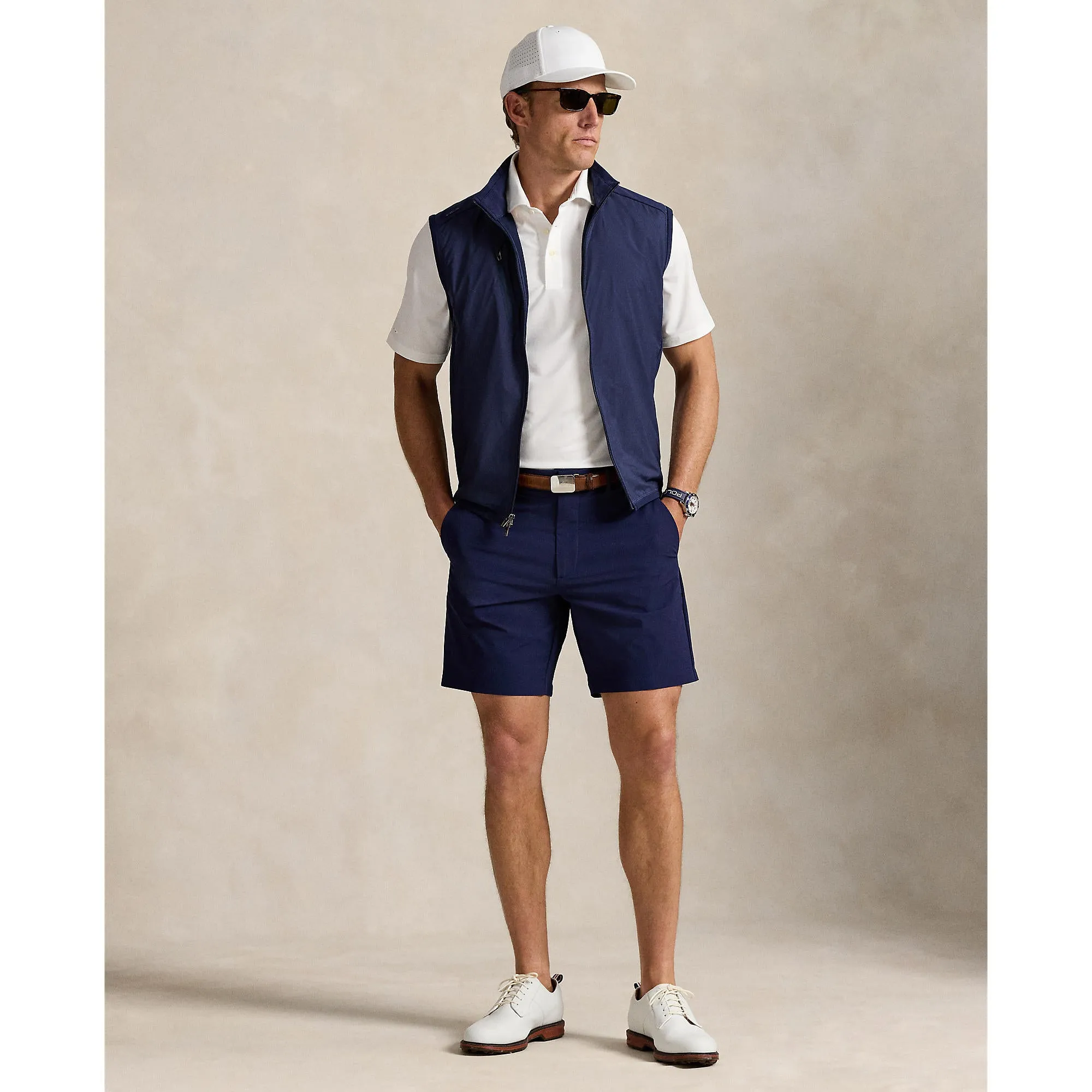 RLX Ralph Lauren Tailored Fit Stretch Performance Golf Shorts - Refined Navy Non Restrictive Cut