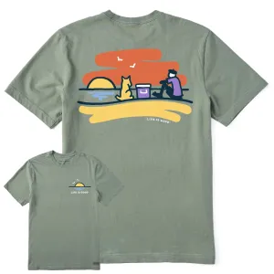 Men's Jake & Rocket Sunset Beach Short Sleeve Tee ZeroWaste Production