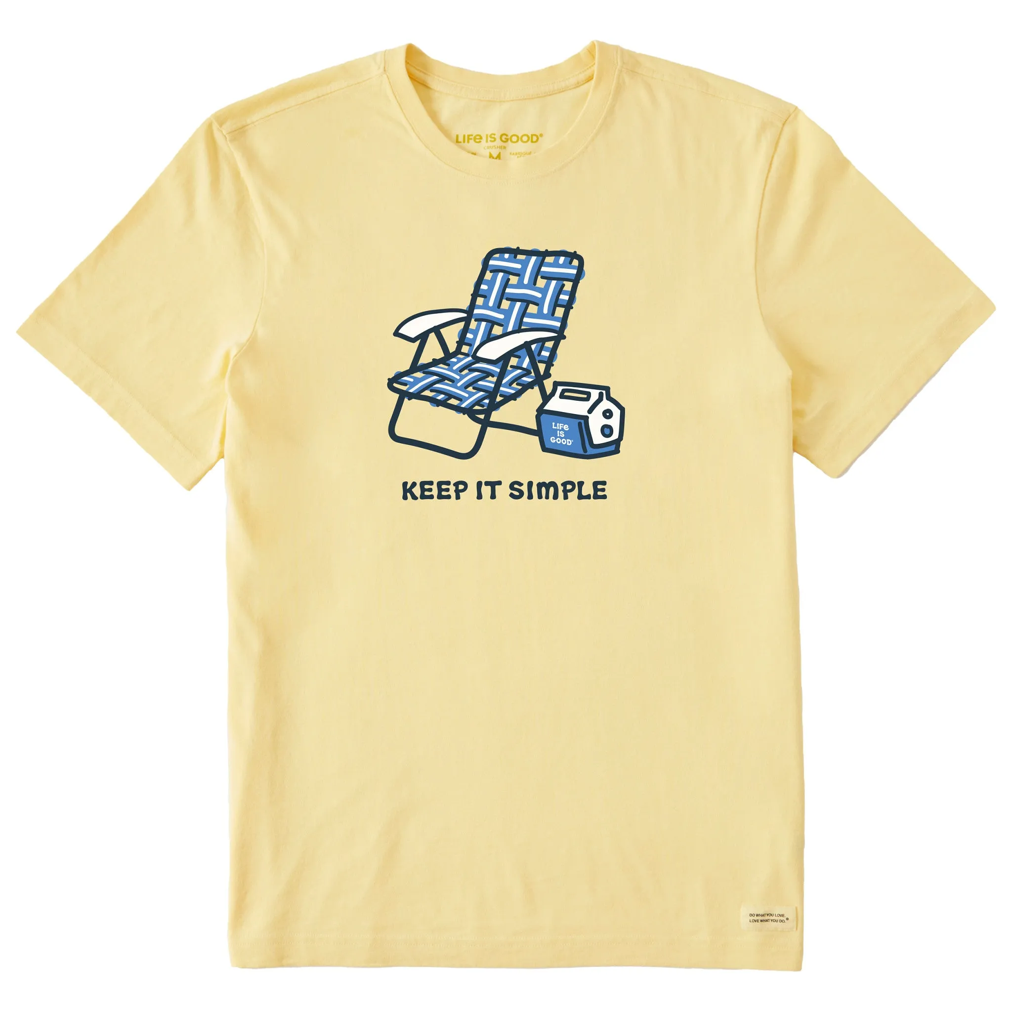 Men's Keep it Simple Chair & Cooler Short Sleeve Tee Fresh Vibes Relaxed fit style