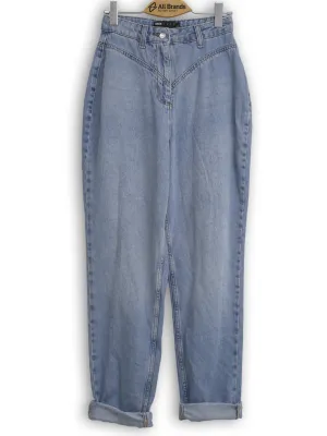 Versatile Winter Warmth Weekend Style Stretch Bold Look Women's Washed Jeans,Light Blue