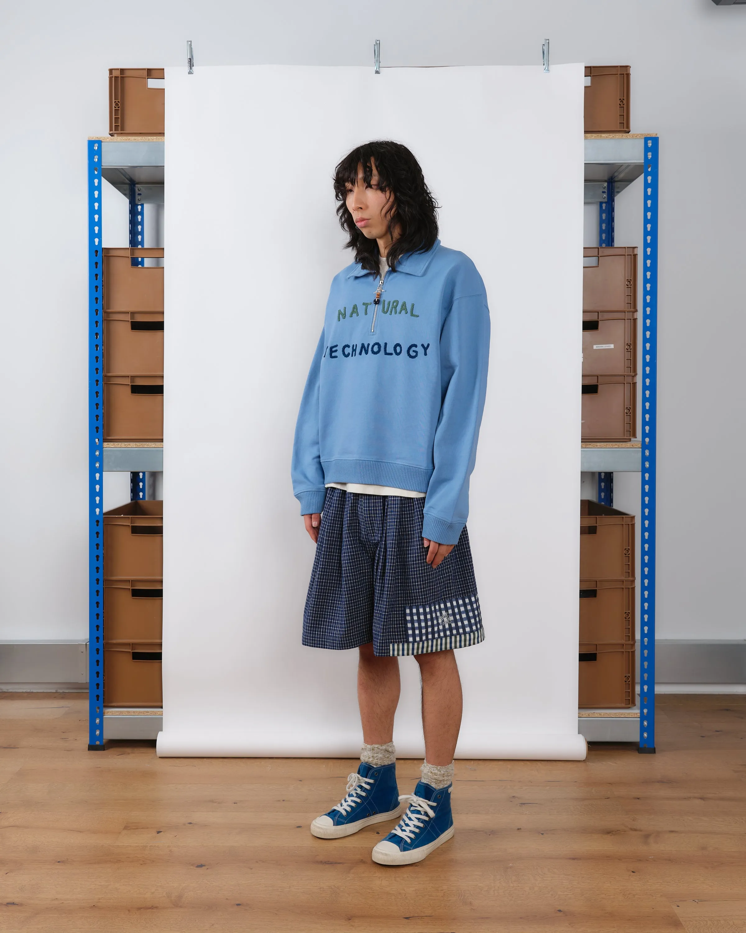 wedding guest wear Geo Pullover - Mid Indigo