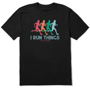 Men's I Run Things Short Sleeve Crusher Tee warm weather easygoing look