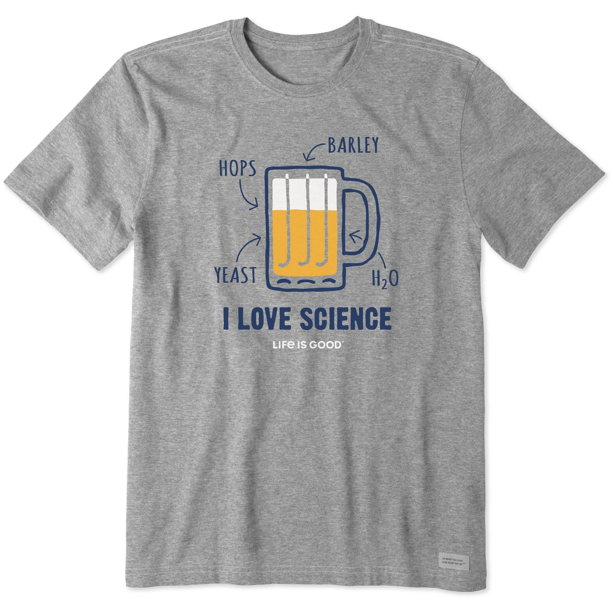 Lint Resistant Surface Men's I Love Science Beer Short Sleeve Tee