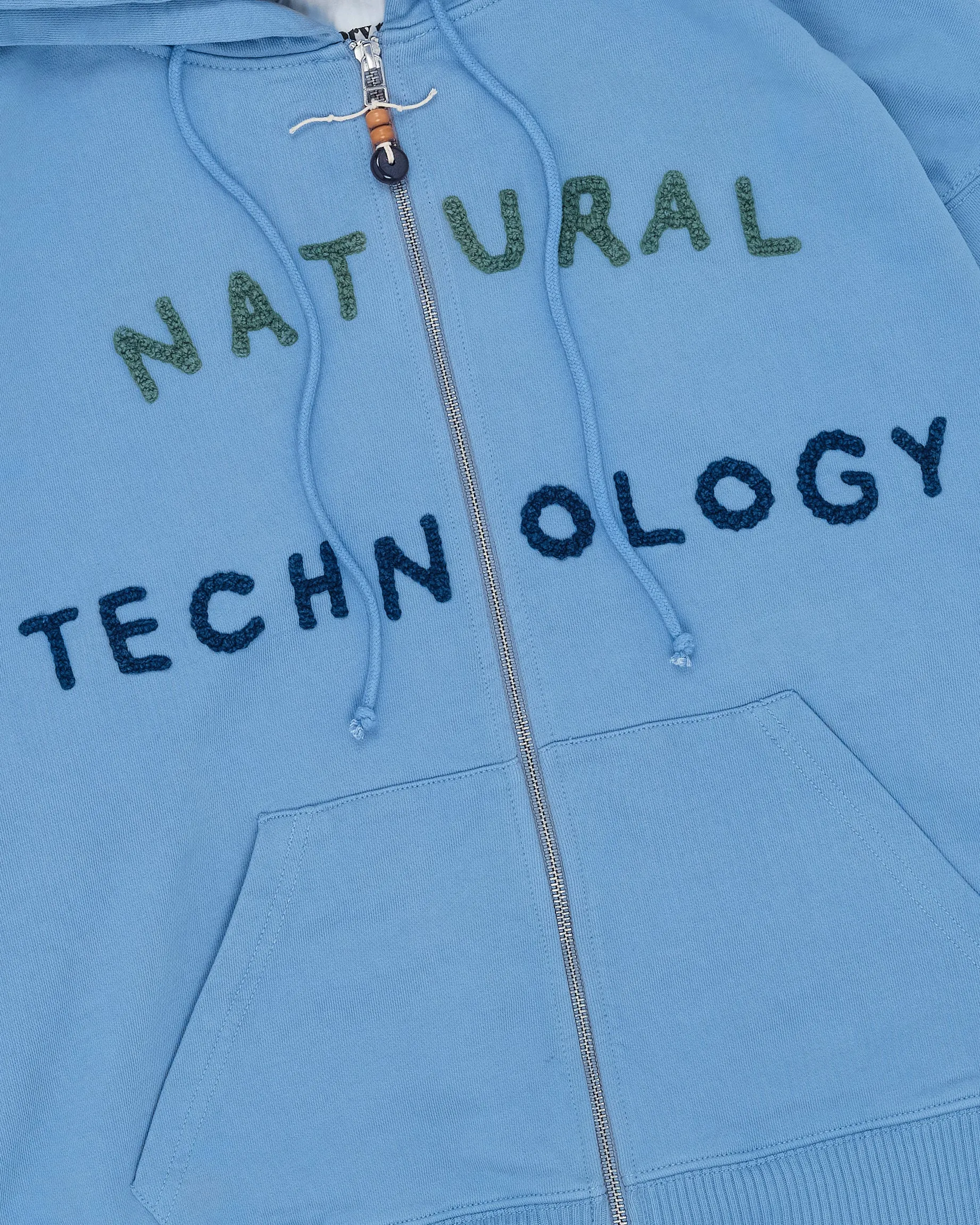 Geo Zip Hoodie - Mid Indigo product delivery Weekend Layer