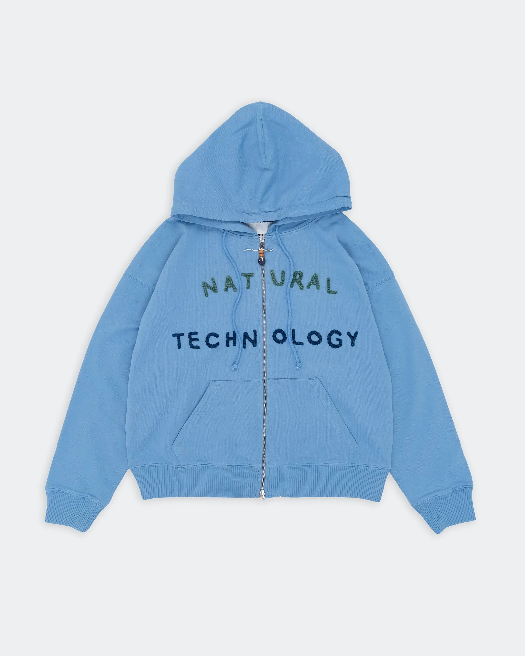 Warm in winter Geo Zip Hoodie - Mid Indigo