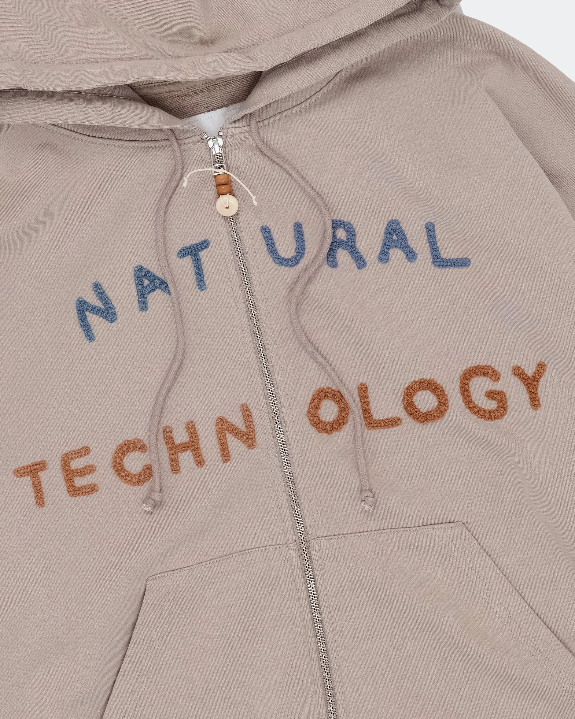 Geo Zip Hoodie - Soft Grey Daily Comfort Home Wear