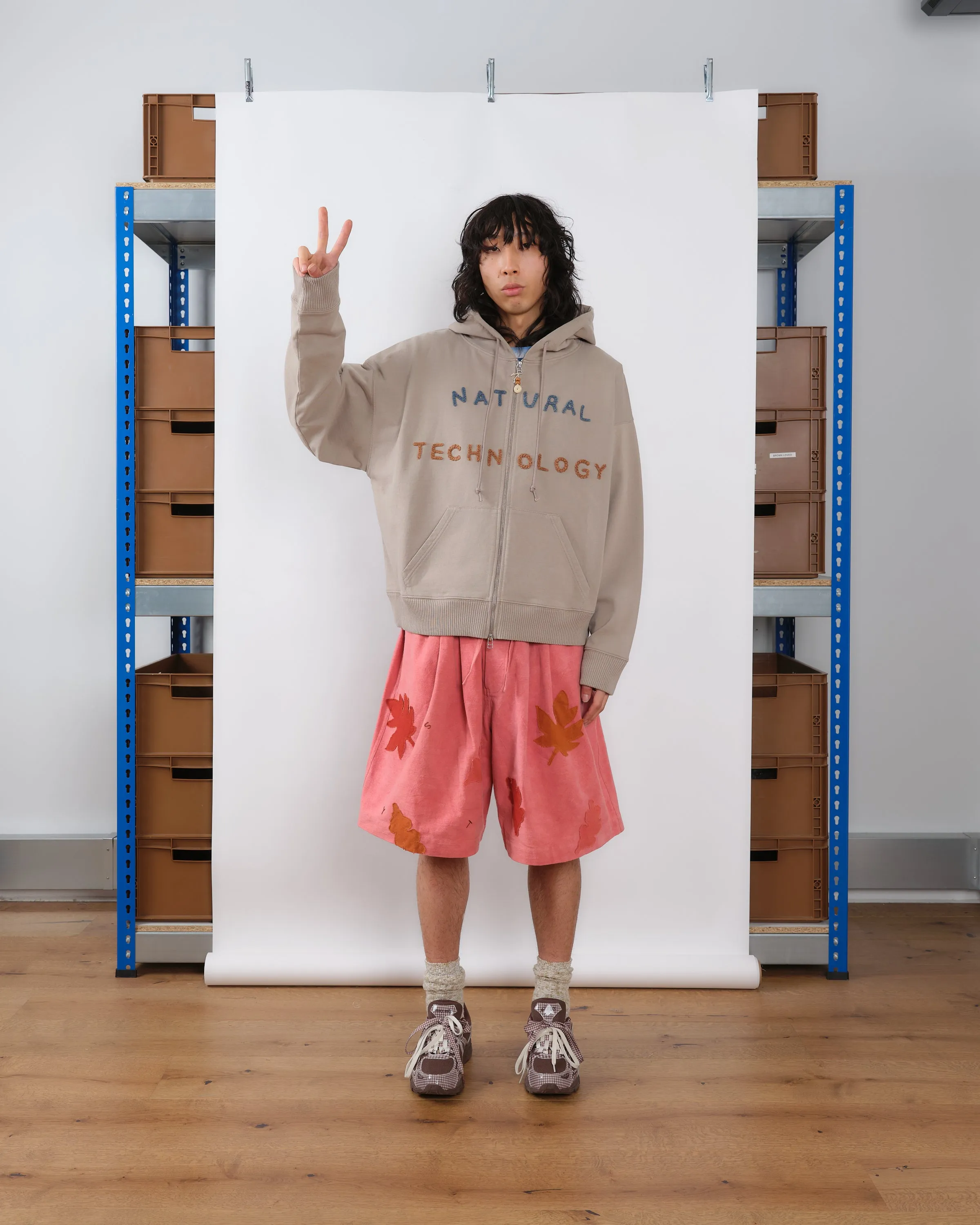 Everyday Essential product yoga friendliness Geo Zip Hoodie - Soft Grey