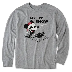 casual outing Men's Let it Snow Willie Long Sleeve Crusher Tee