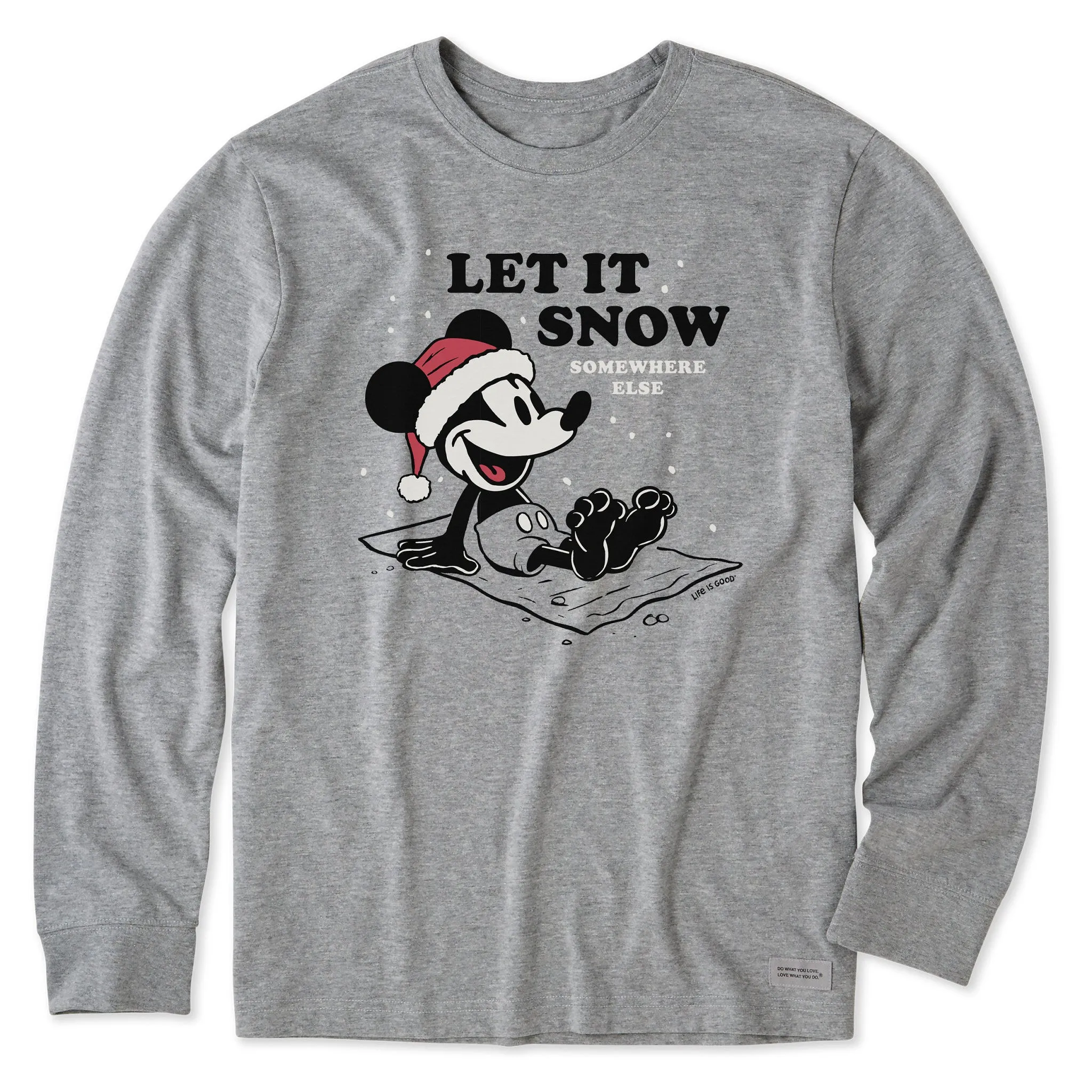 Men's Let it Snow Willie Long Sleeve Crusher Tee Breathable Layer Fit Ultimate Comfort
