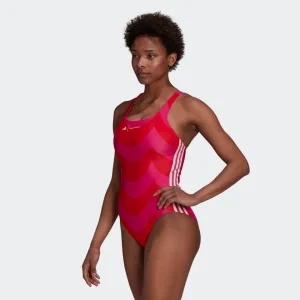 SH3.RO 3-Stripes Marimekko Swimsuit Magenta/ Vivid Red Smart Comfort