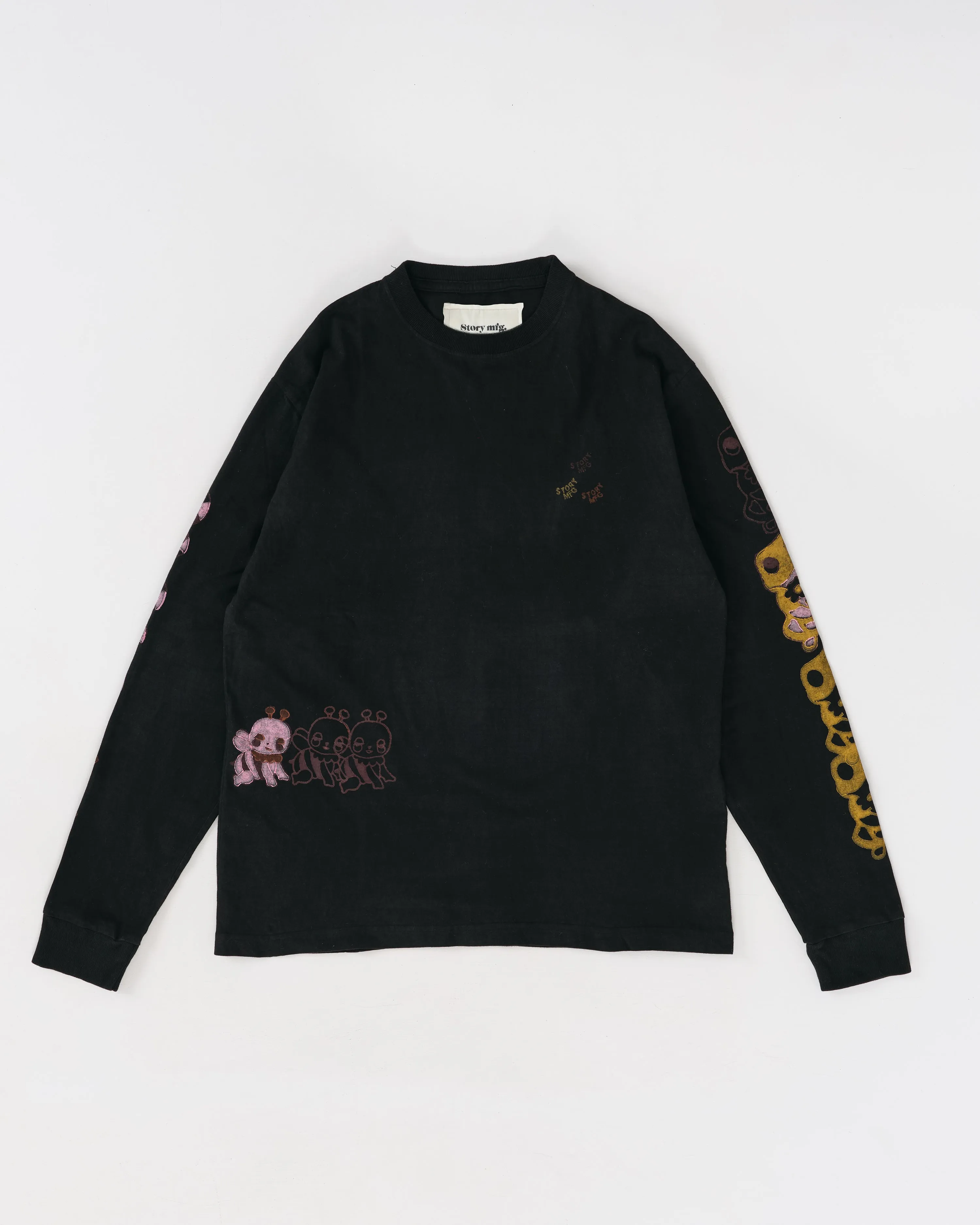 dry cleanable Grateful Tee LS - Black Earth Trip