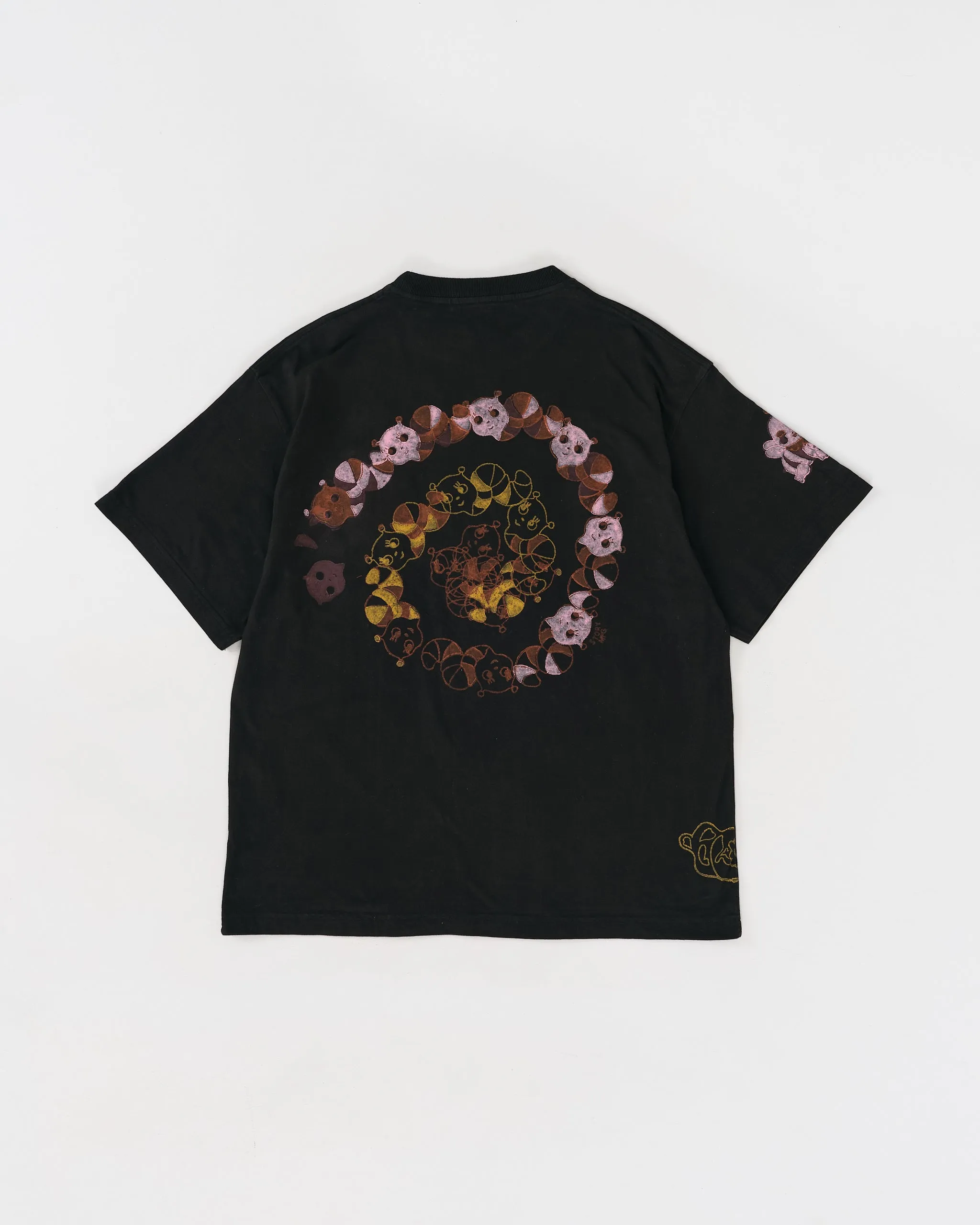 Grateful Tee SS - Black Earth Trip Spiral Leather combination