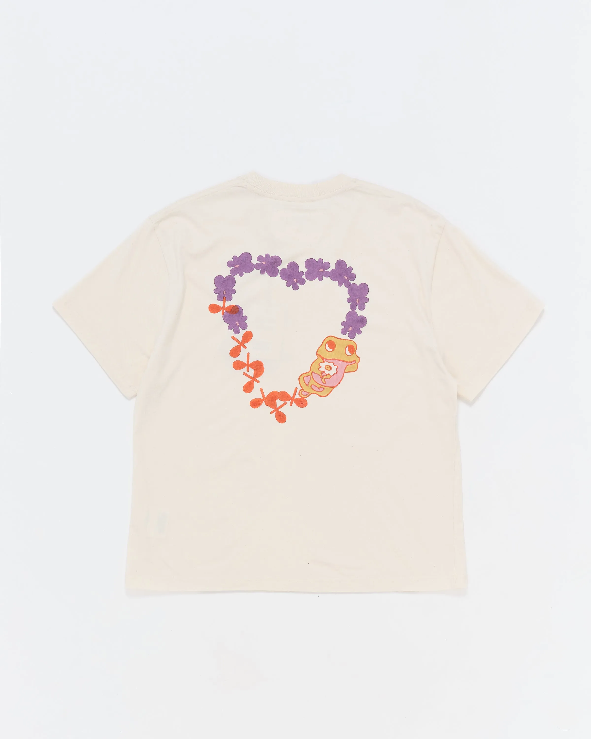 Chic Comfort Wear Breathable Layer Grateful Tee SS - Ecru Earth Trip Heart