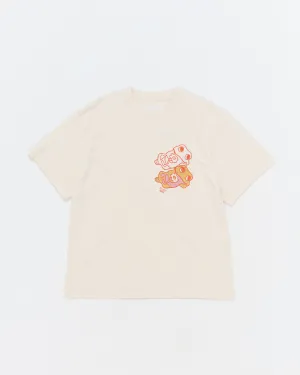 Roomy Fit Grateful Tee SS - Ecru Earth Trip Heart