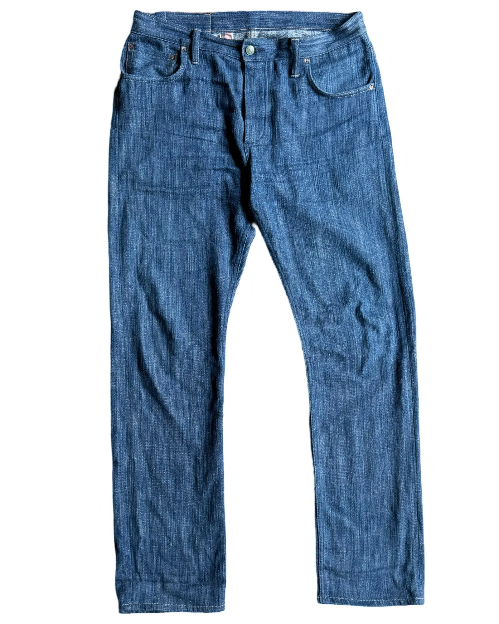 Clean Shape Greaser 12 oz Handloom Natural Indigo Dyed Denim