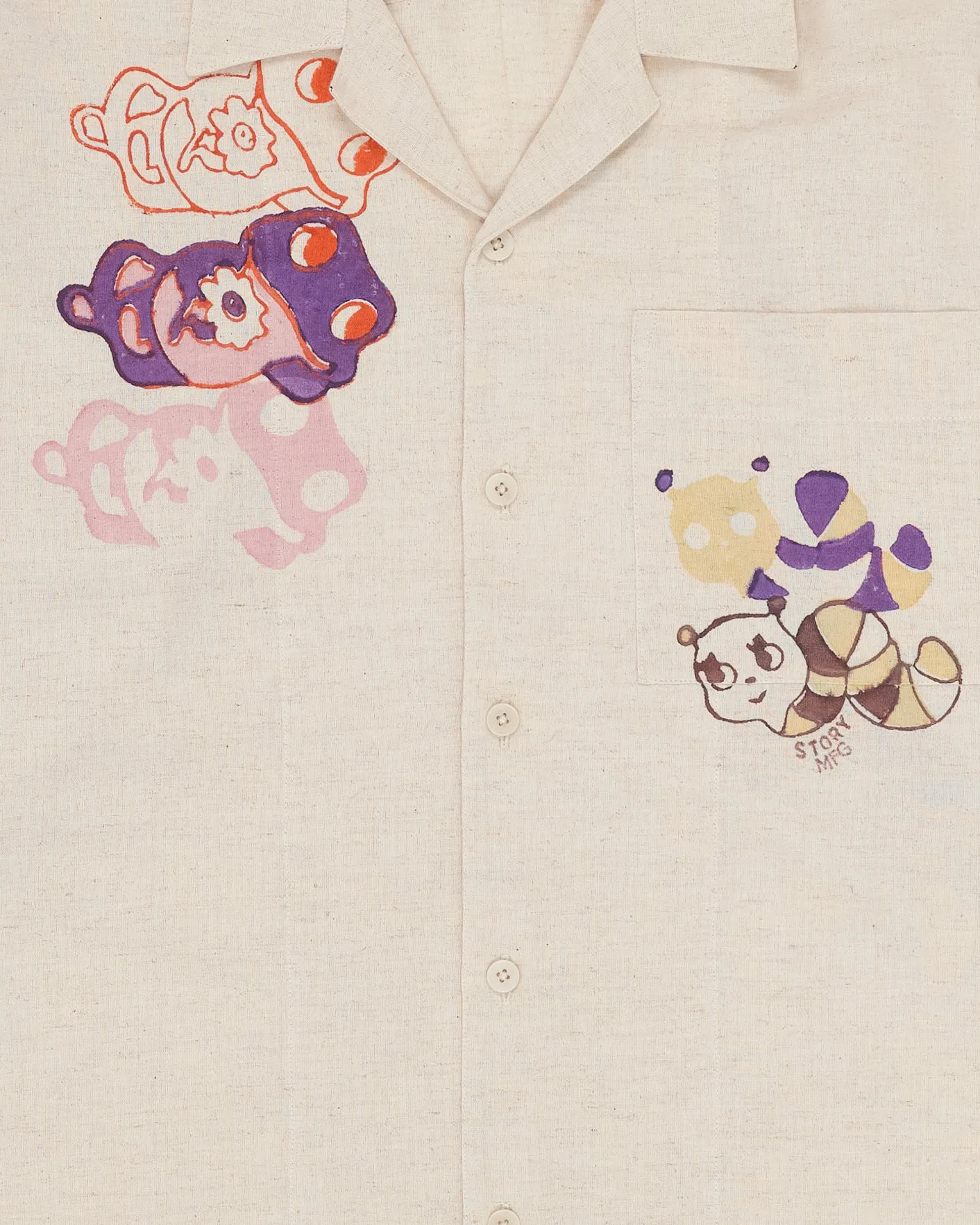 Greetings Shirt LS - Ecru Earth Trip sports activity