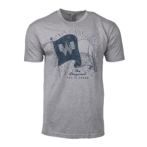 Grey Flag Tee Sporty Style Wear Slim Silhouette