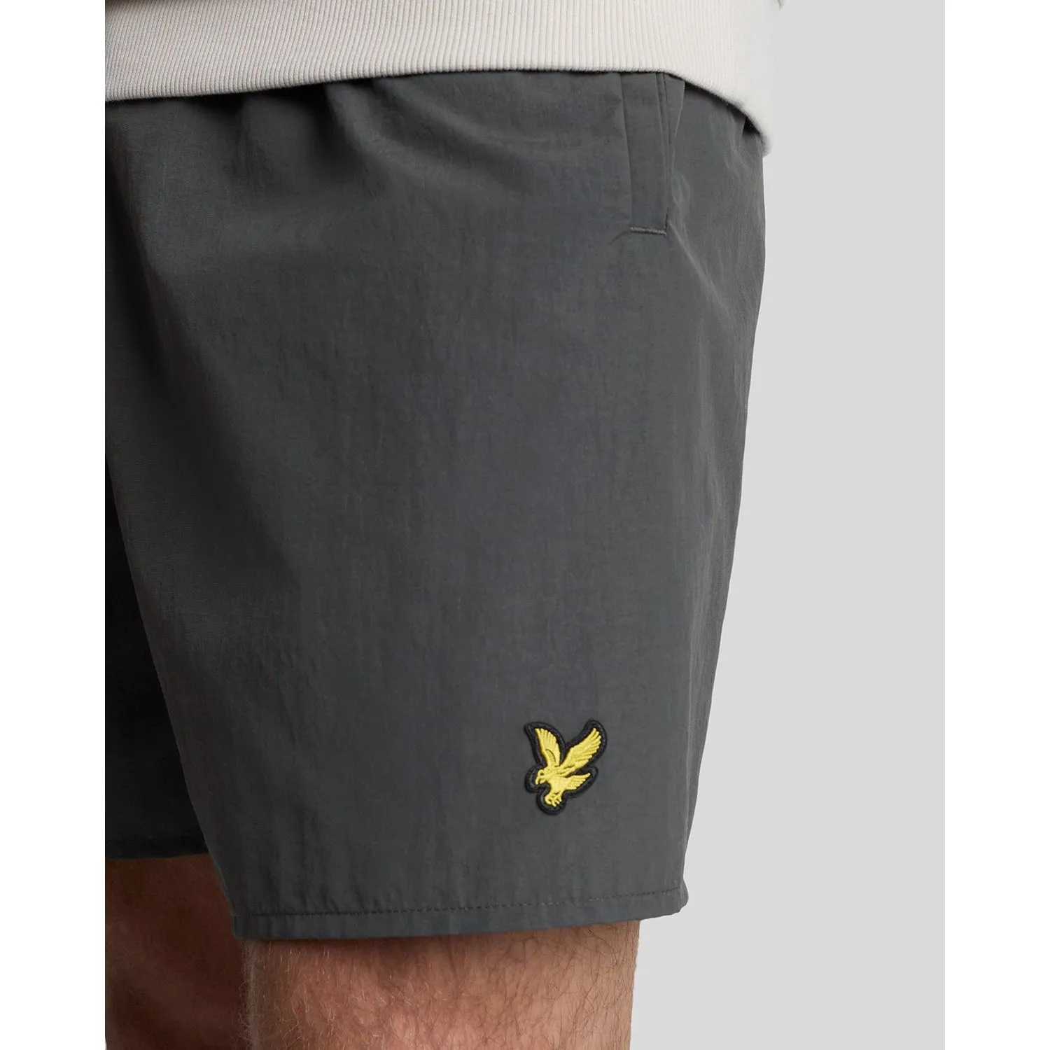 Unisex style Lyle & Scott Plain Swim Shorts - Gunmetal