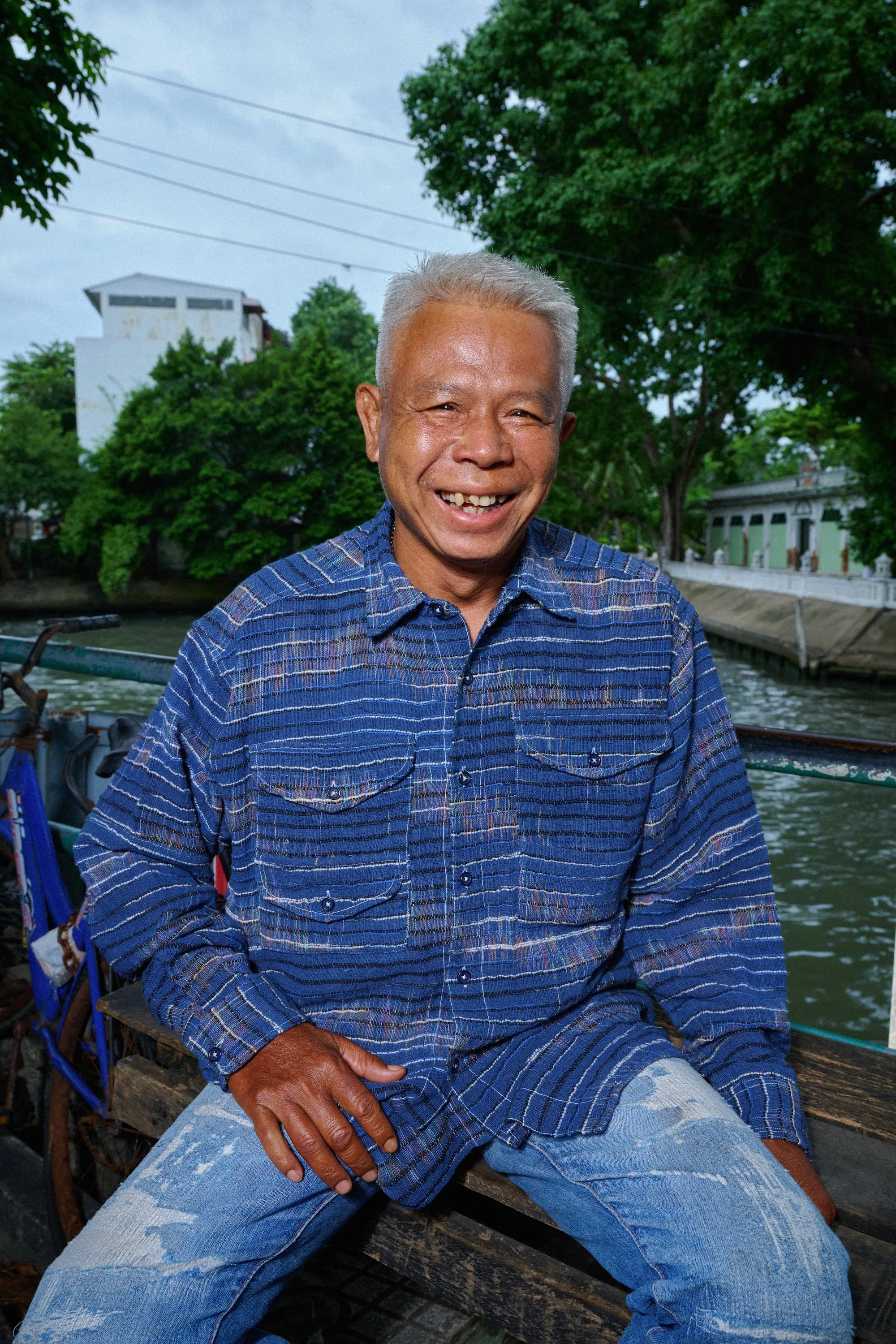 Harvest Shirt - Indigo Handloom Office Wear