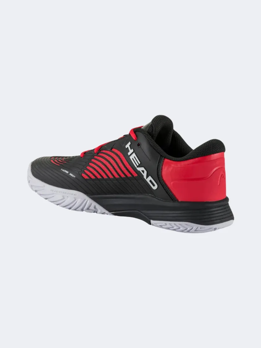 Microfiber Lining Head Revolt Pro Kids Tennis Shoes Black/Red