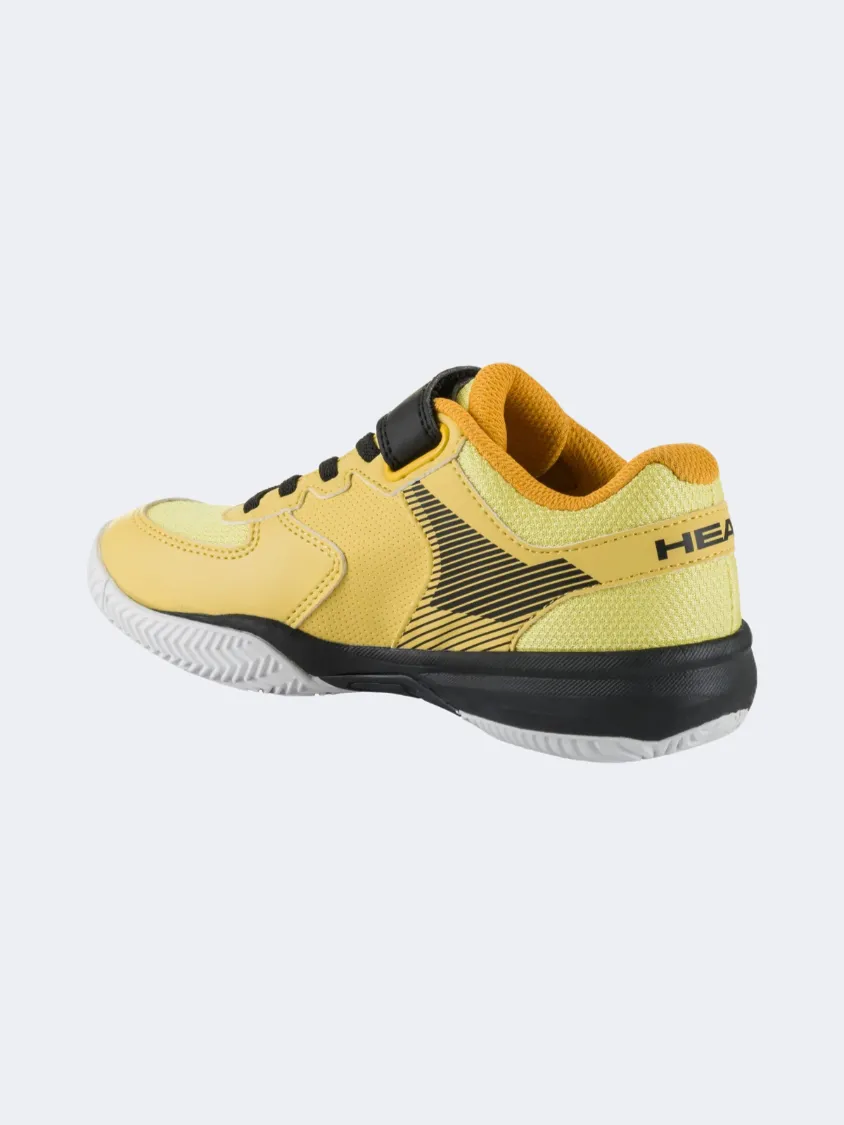 Head Sprint Velcro 3 Kids Tennis Shoes Yellow/Black Bnbk Wear Resistant Outsole