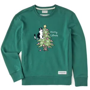 vacation wear Women's Merry Catmas Climber Simply True Crew