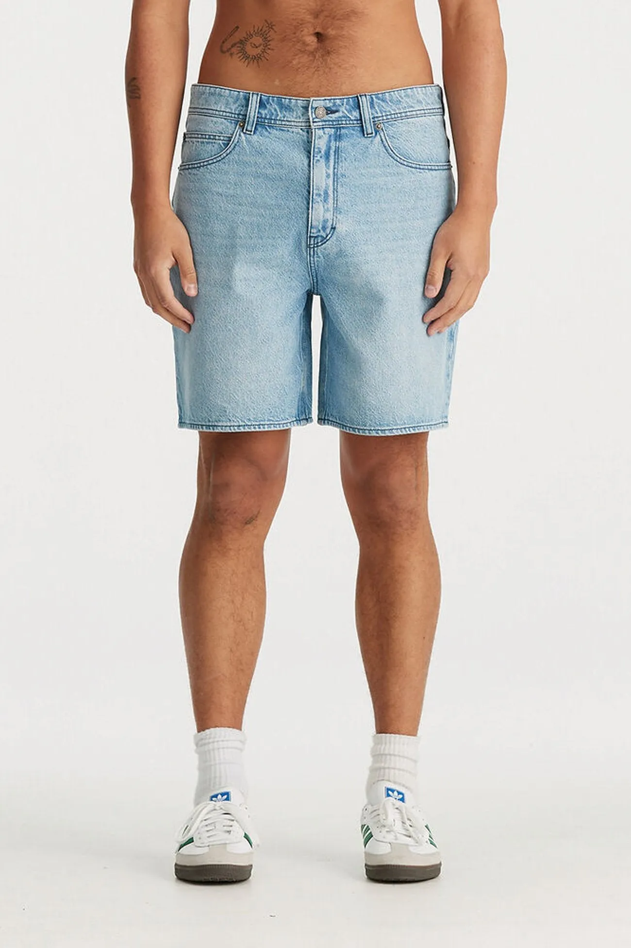 L-Four Baggy Short Emerge Indigo Gusseted Crotch Design