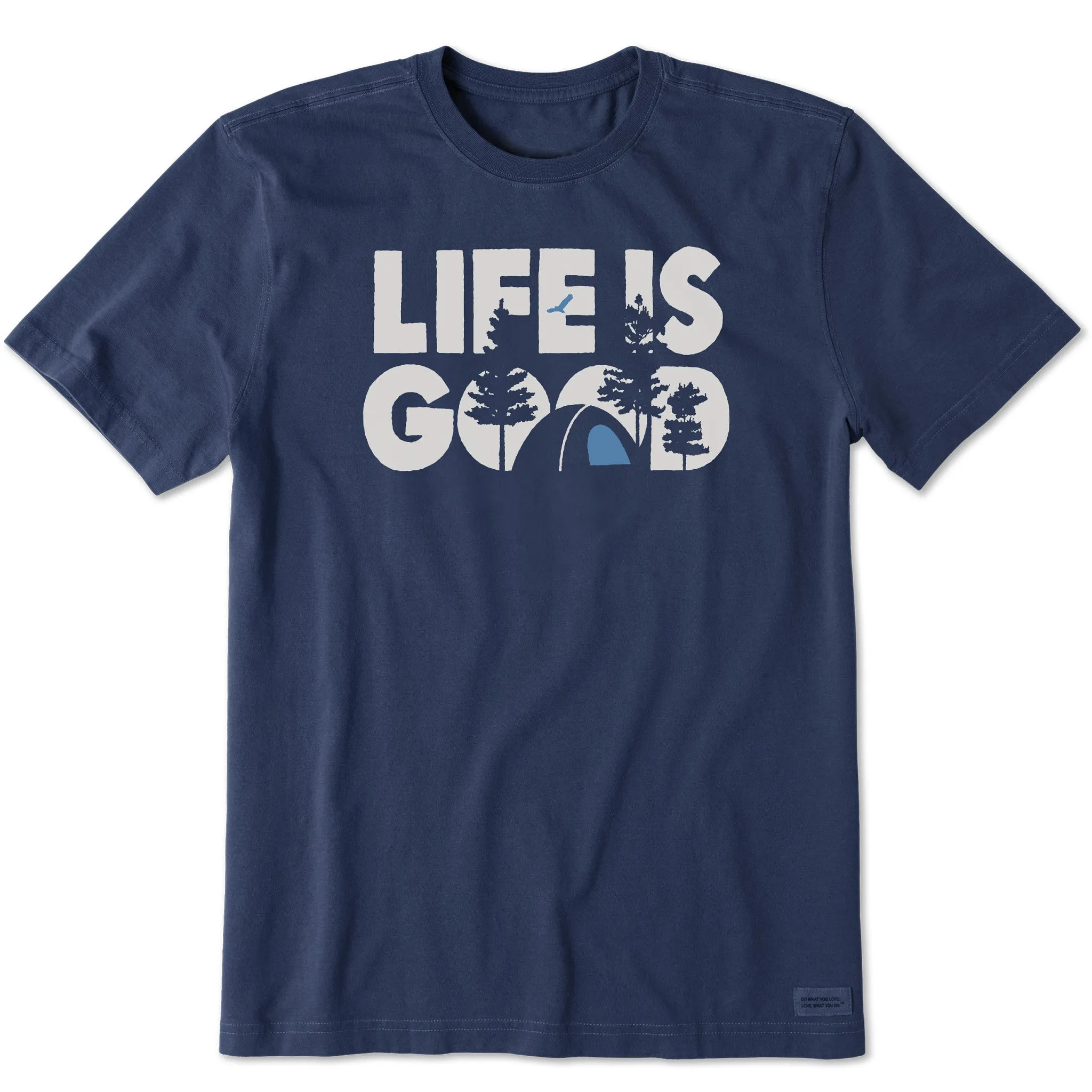 Men's LIG Campground Short Sleeve Crusher Tee Trendy Basics Reinforced Shoulders