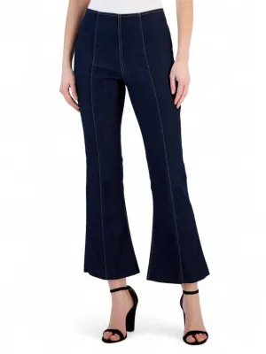 Women's Plain Cropped Jeans,Navy True Comfort