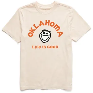 Men's Jake Oklahoma Short Sleeve Crusher Tee Airflow Ventilation Cozy Layer Fit