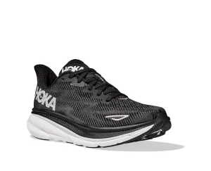 Classic Silhouette Design Grip Strong Hoka Men's Clifton 9 - Black/White