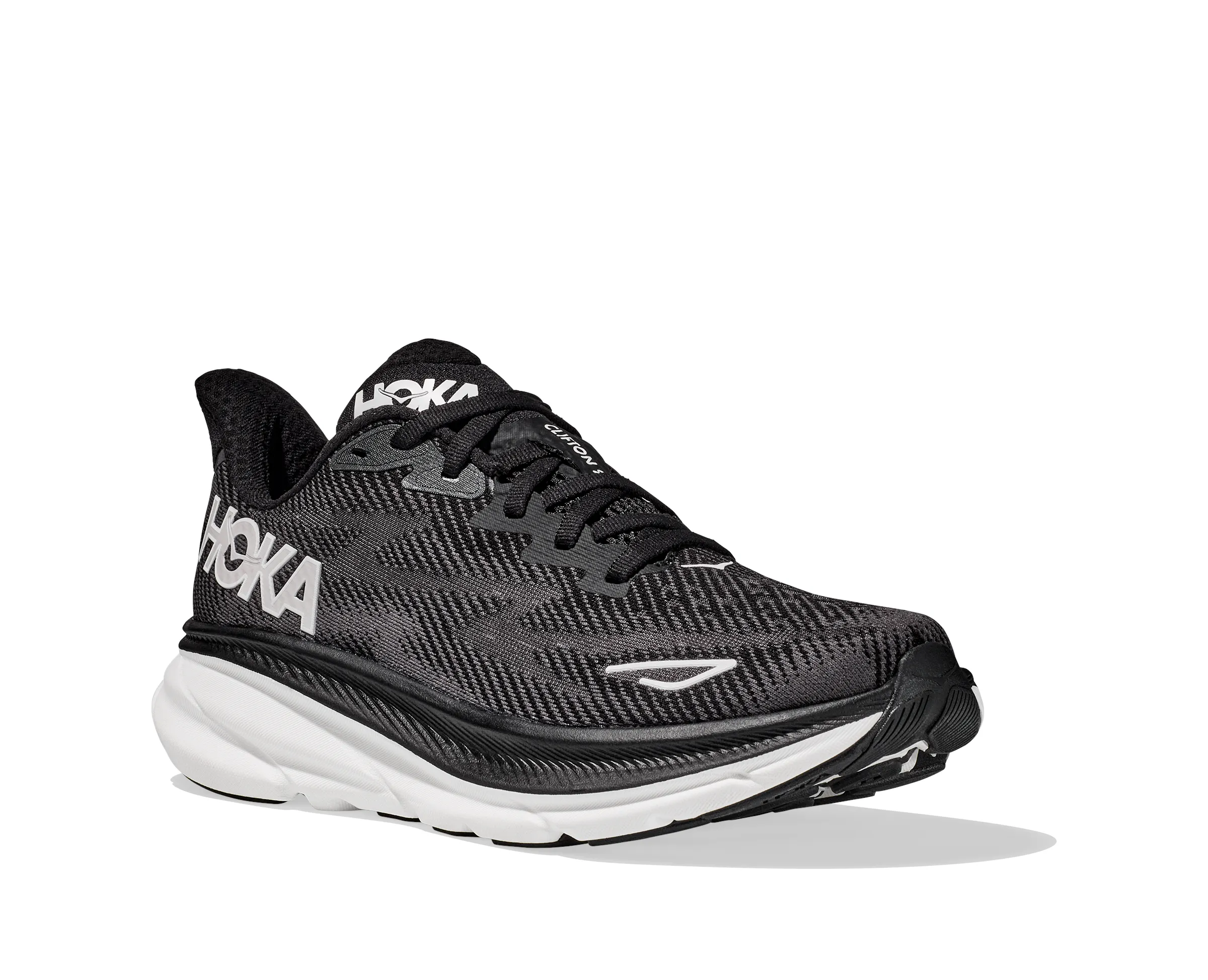 Ventilation Perforation System Hoka Men's Clifton 9 - Black/White