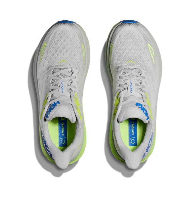 Anti Odor Busy Professionals waterproof HOKA Men's Clifton 9 Sneaker - Stardust/Electric Cobalt
