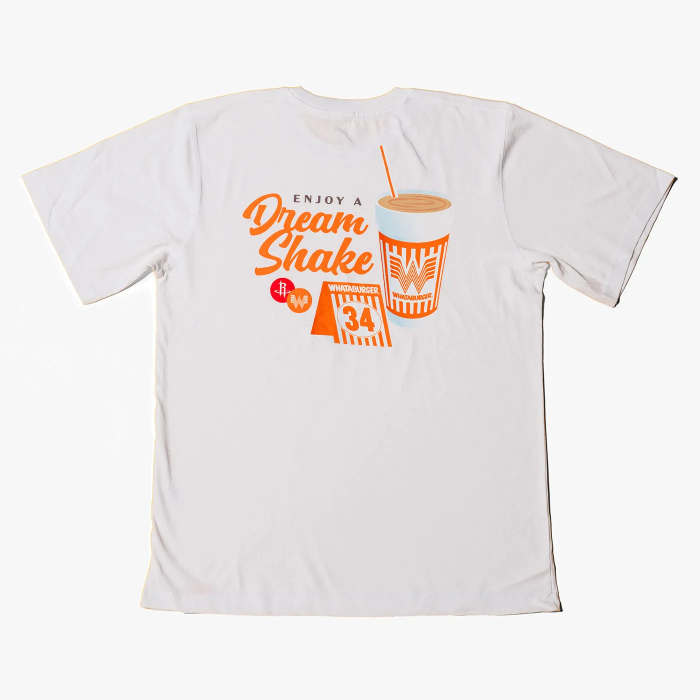 Houston Rockets x Whataburger Dream Shake White Tee Light and Soft loose but not baggy
