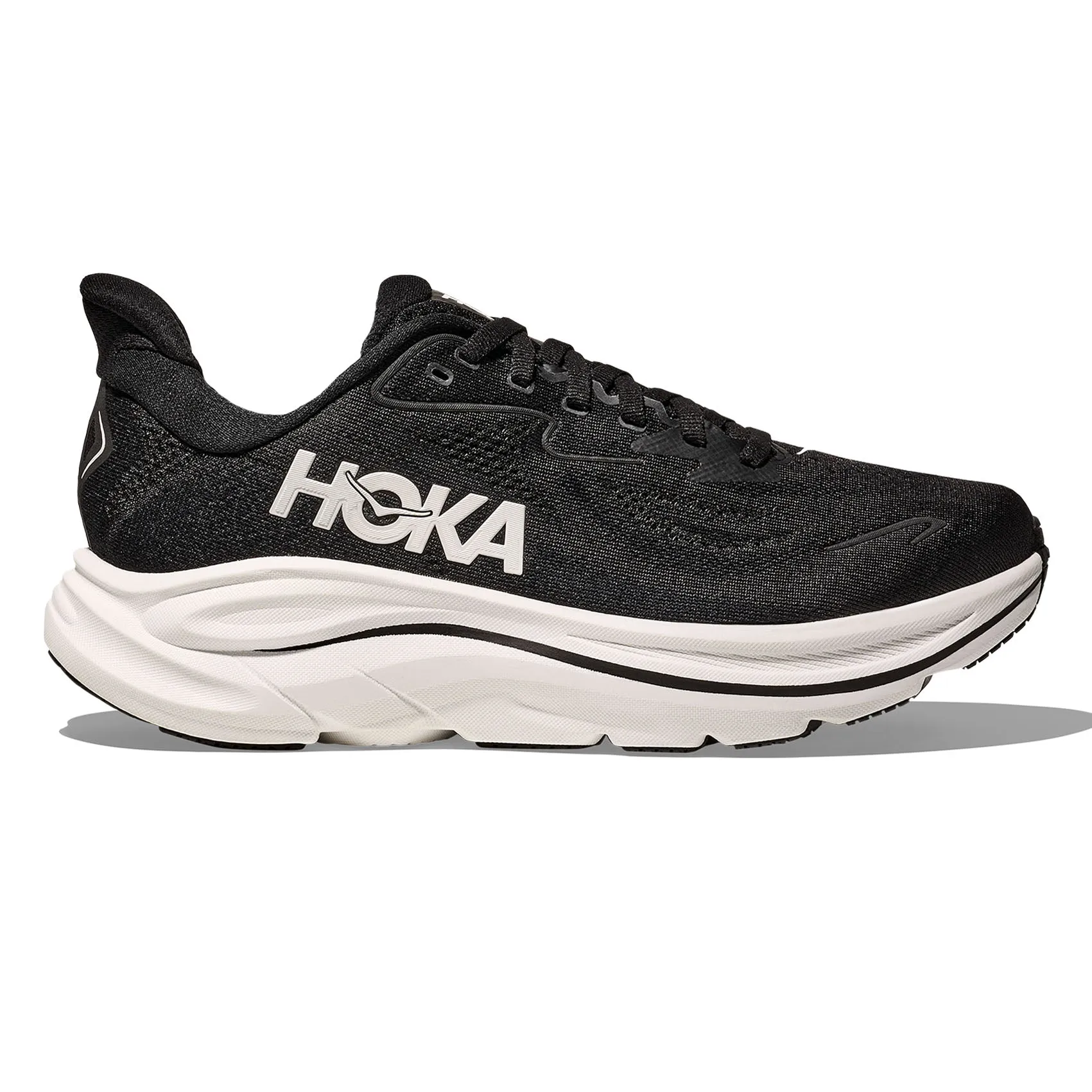 Womens HOKA Clifton 10 (Wide) easy - clean running gear Secure lacing system