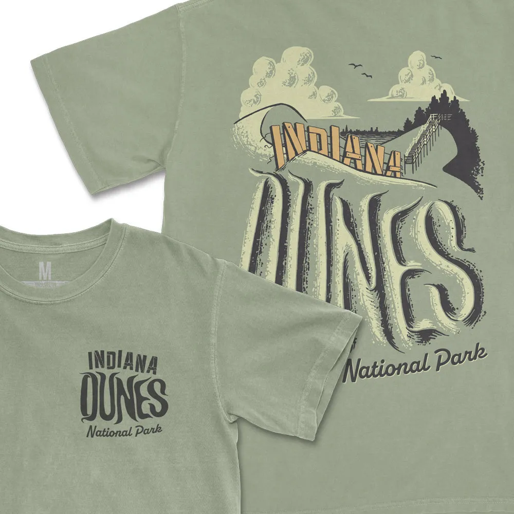 Chic Comfort Wear Embroidered Details Indiana Dunes National Park Tee