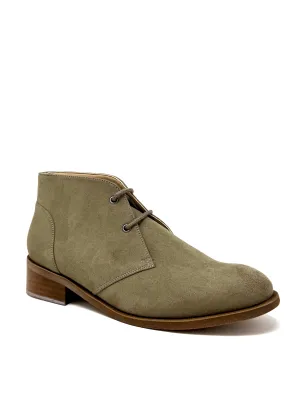 Protective Upper Clean Silhouette Katie Bootie in Taupe Suede from Novacas