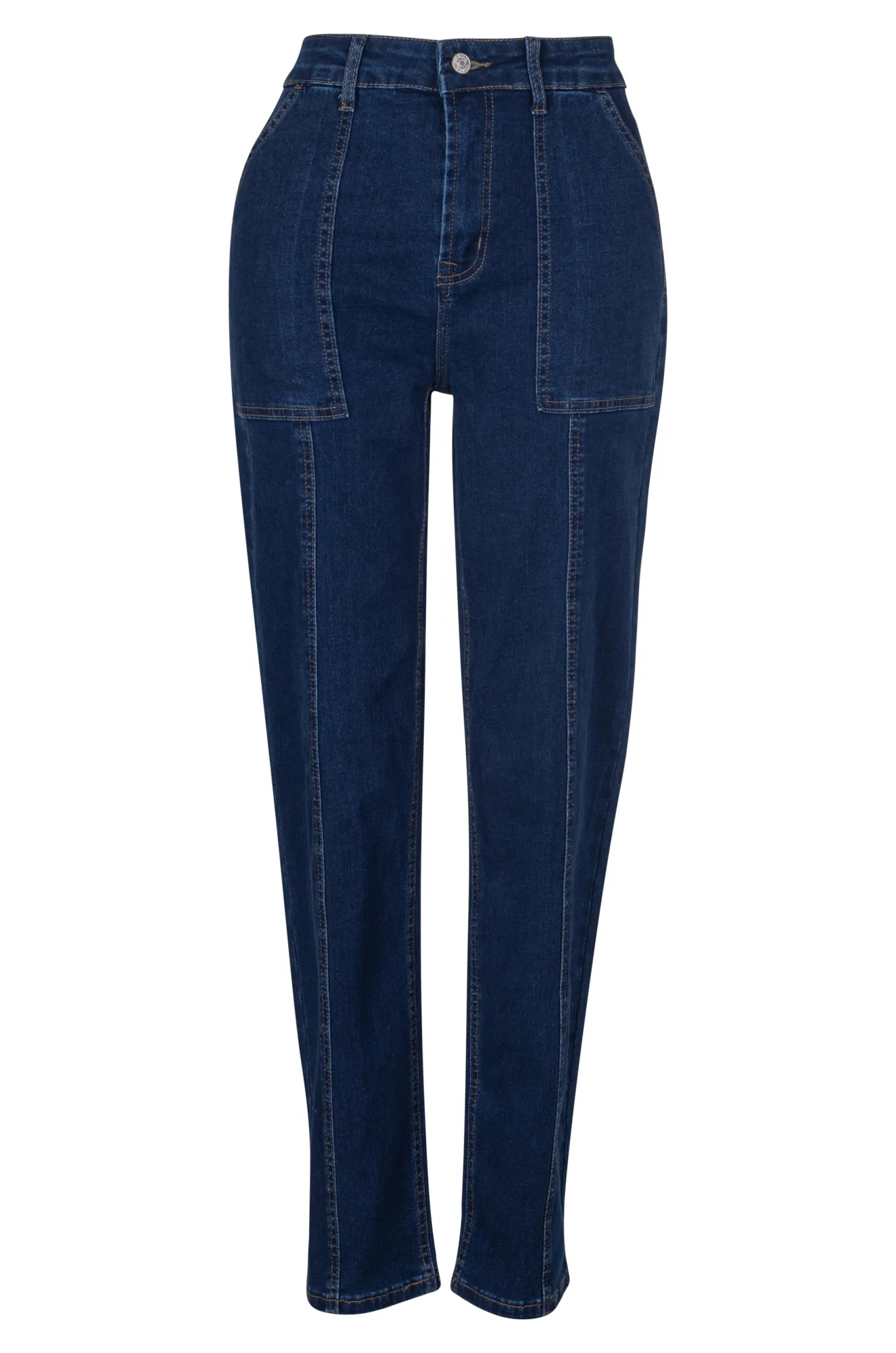 Bold Look Parent Style Go-to Comfort Straight leg Wonder Denim Jeans | DARK INDIGO | 6623A1