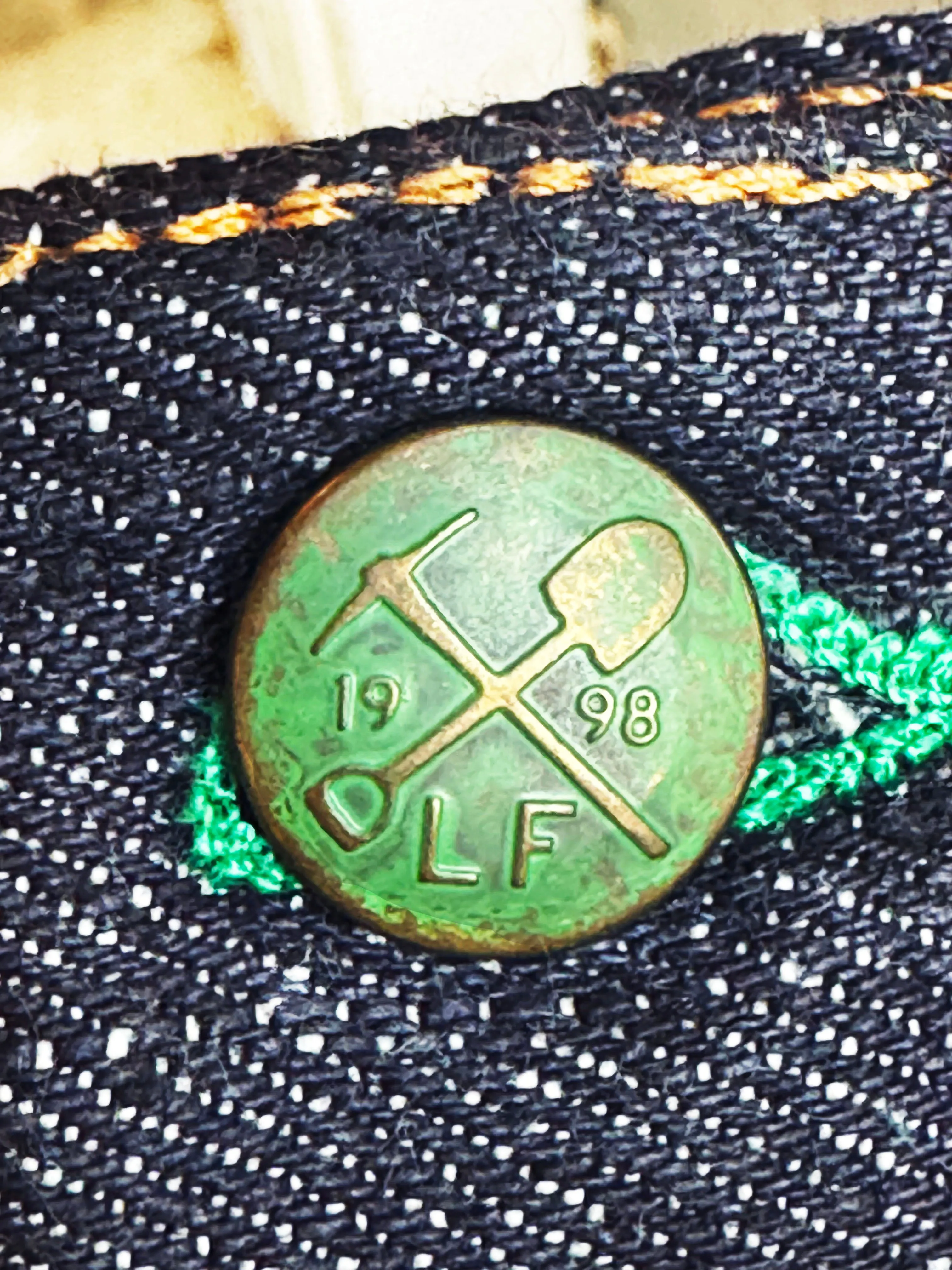 Curved Seam Construction Vintage Inspired Weave Japanese 16 oz Low tension textured Indigo denim Smokestack