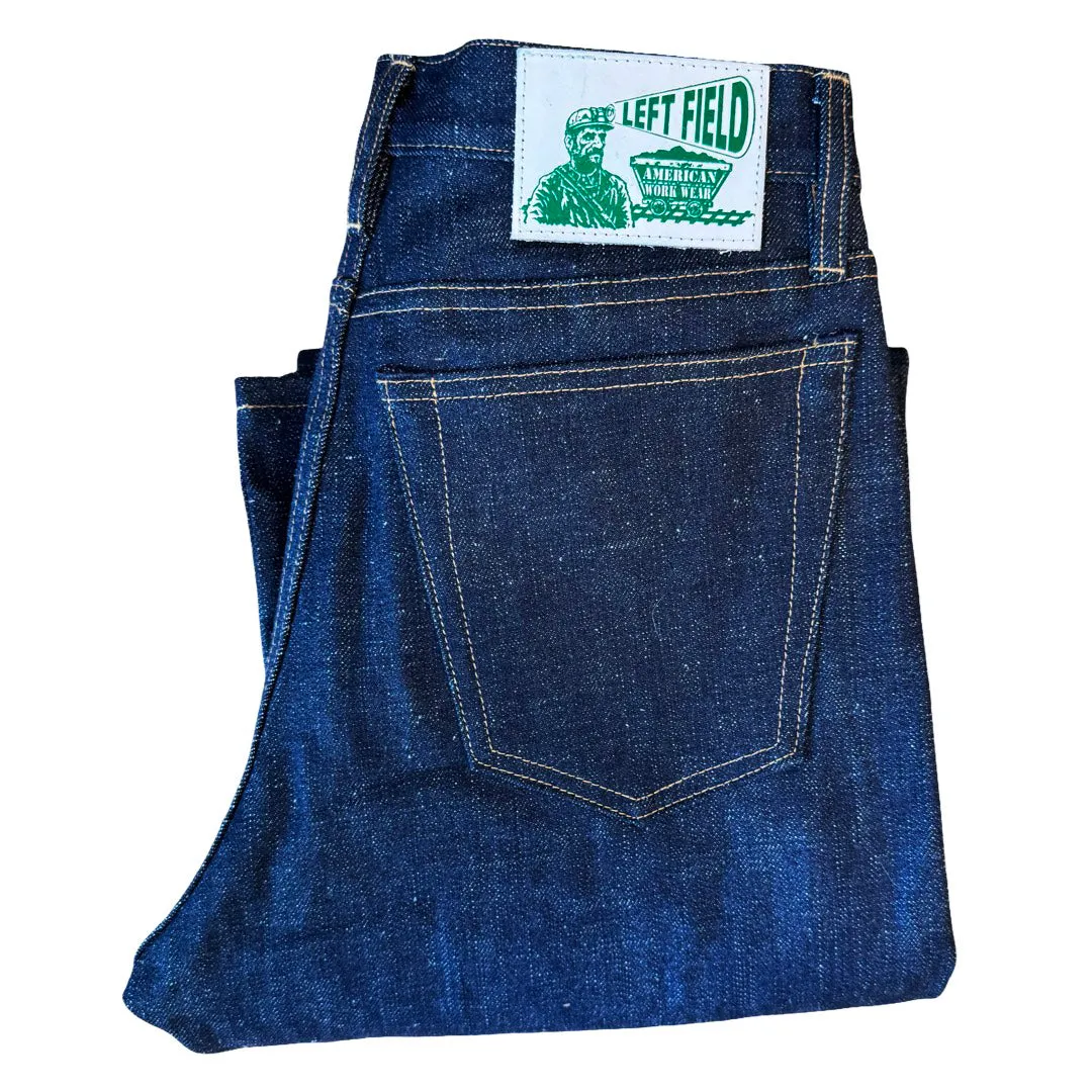 Japanese 16 oz Low tension textured Indigo denim Smokestack Relaxed Style Weekend Style High Quality Sustainable Road Trip