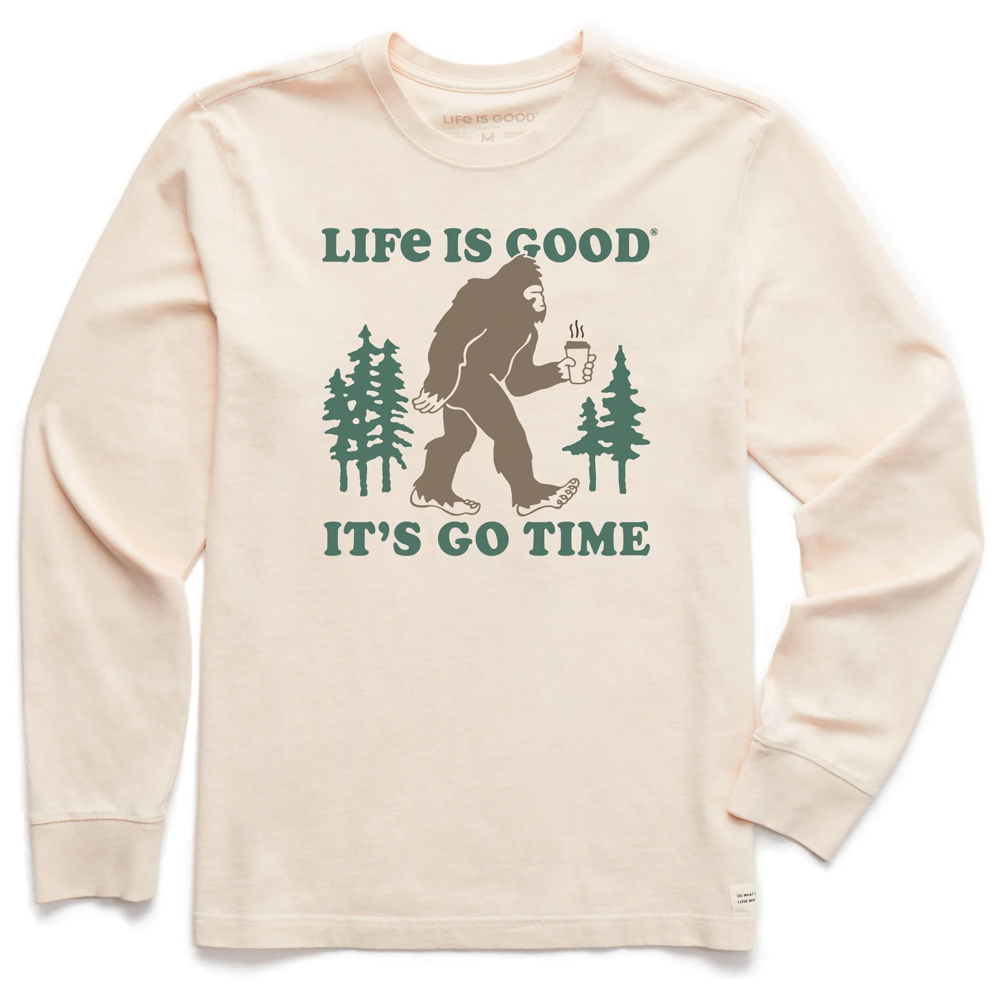 Slim fit clothing Men's It's Go Time Sasquatch Long Sleeve Crusher Tee
