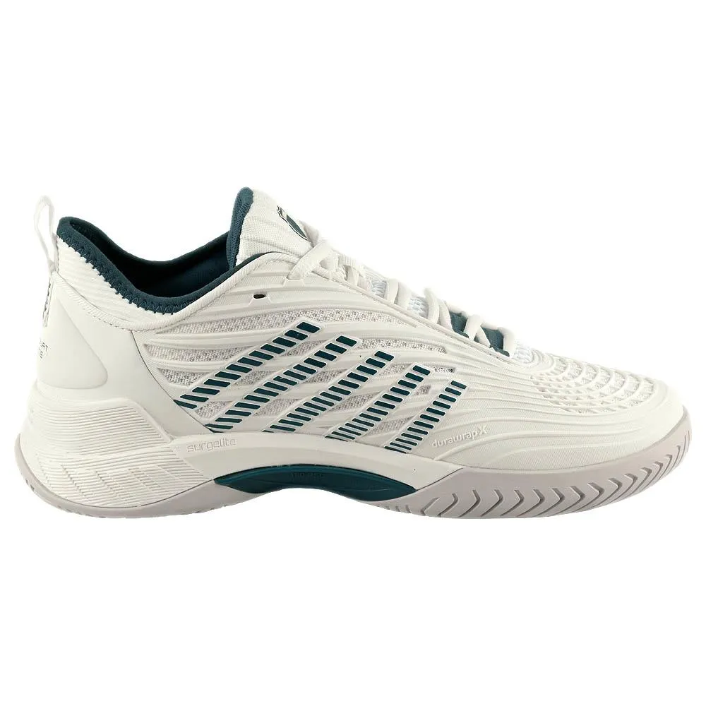 Ultralight Upper Material K-Swiss Men's Hypercourt Supreme 2 - Star White/Indian Teal