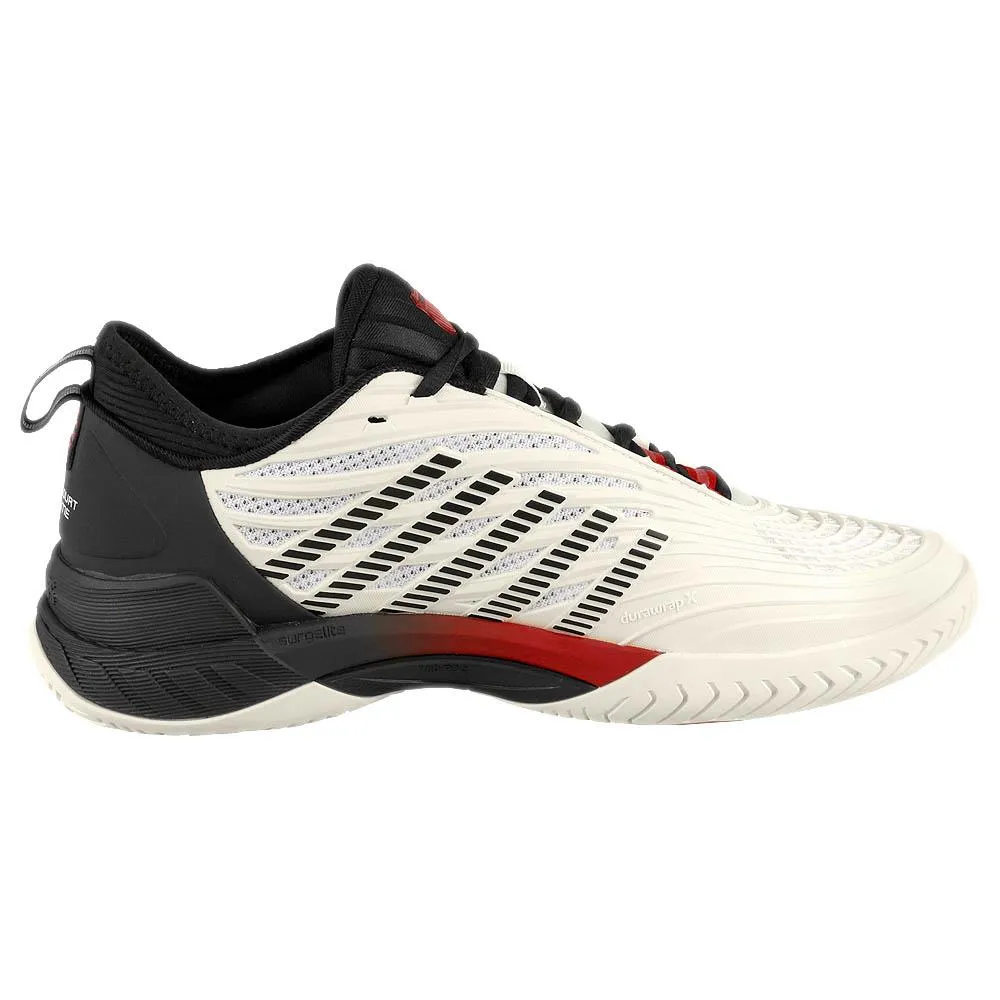 Sustainable Material Construction Comfort Fit K-Swiss Men's Hypercourt Supreme 2 - White/Stretch Limo