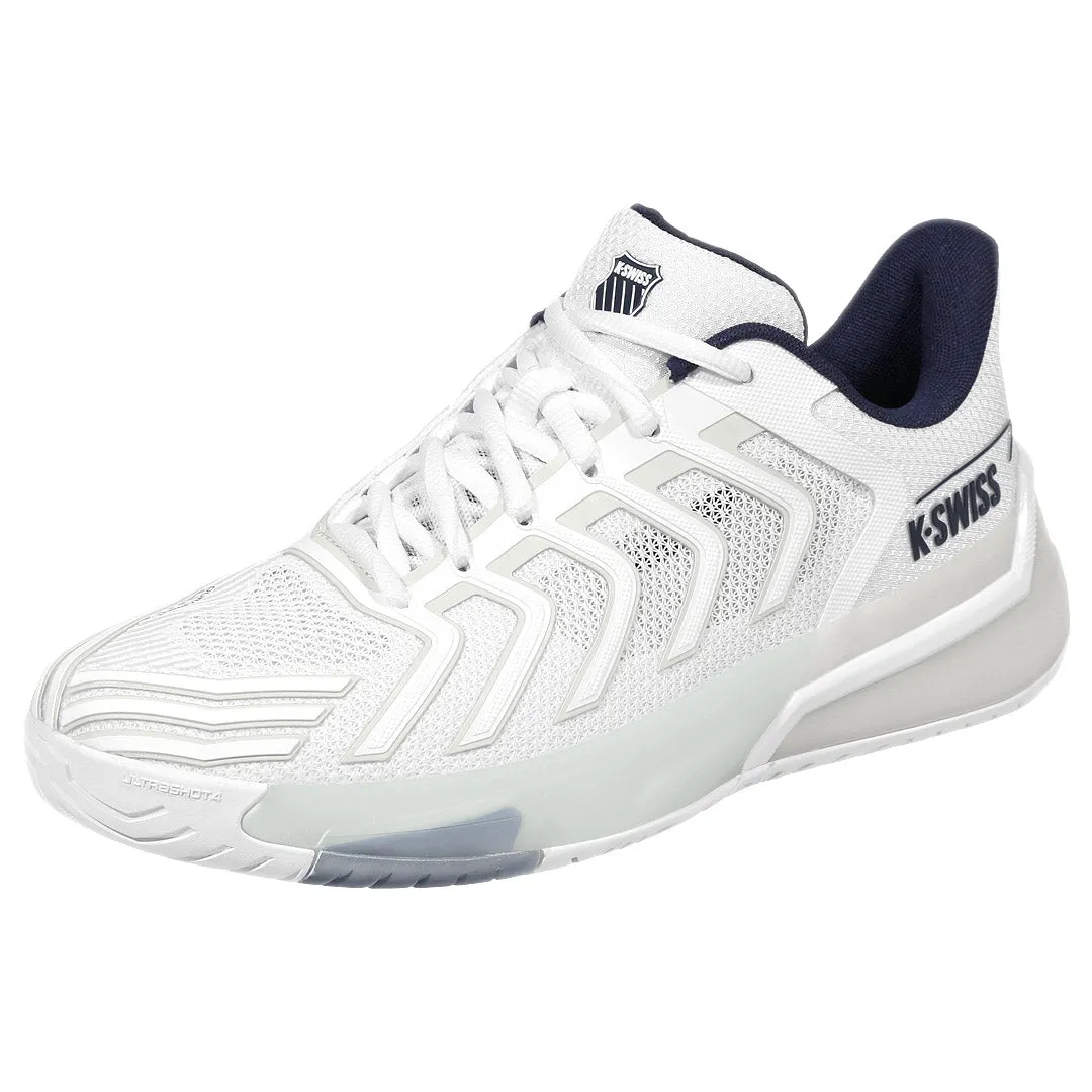 Flexible Arch Adaptive Lacing System K-Swiss Men's Ultrashot 4 - White/Peacoat